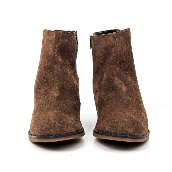 Mephisto Graziela Western Chelsea Brown Suede Leather Heel Ankle Boots sz 11 - Picture 2 of 7